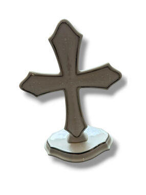 Lenox Wedding Promises Opal Innocence Standing Cross - Excellent!
